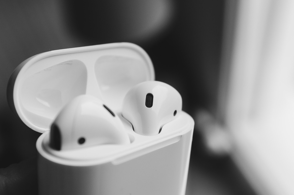 white apple airpods
