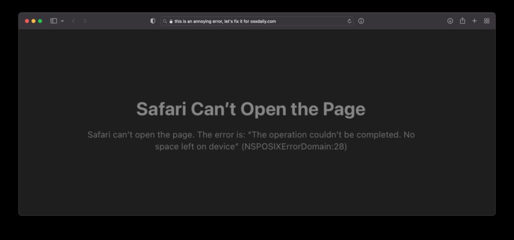 Safari Cannot Open Page Because Too Many Redirects Occurred